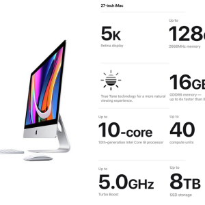 [MXWV2] iMac 27 inch 5K 2020 Core i7 3.8Ghz / 8GB / 512GB - New